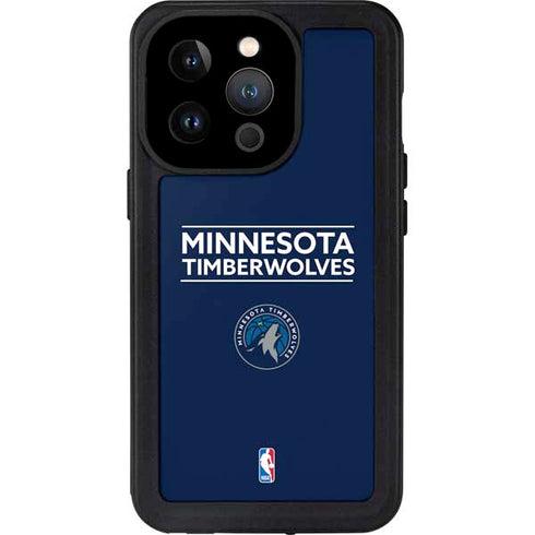 NBA Minnesota Timberwolves Standard - Navy Blue iPhone 15 Pro Waterproof Case